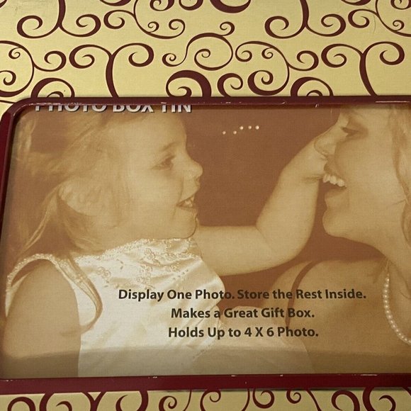 Christmas/Holiday Photo Box Tins, Fits 4x6 Photo (Pre-owned/Good Cond), Set of 3 - Picture 4 of 6